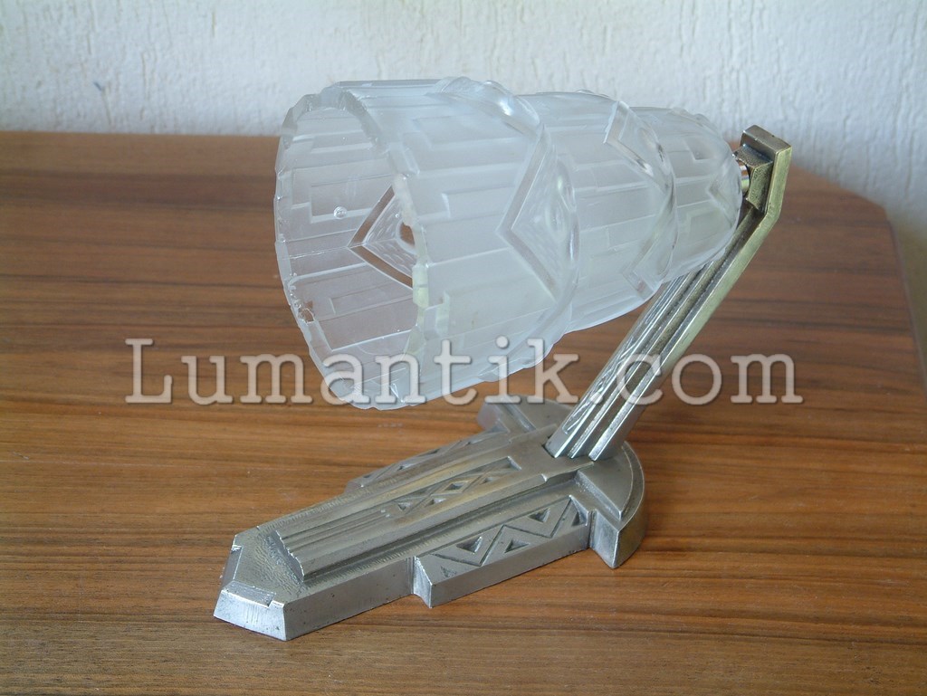 Applique nickelée art déco 