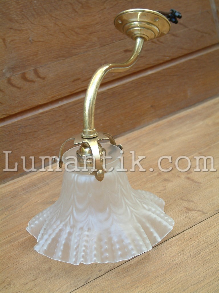 Applique laiton et verre fantaisie