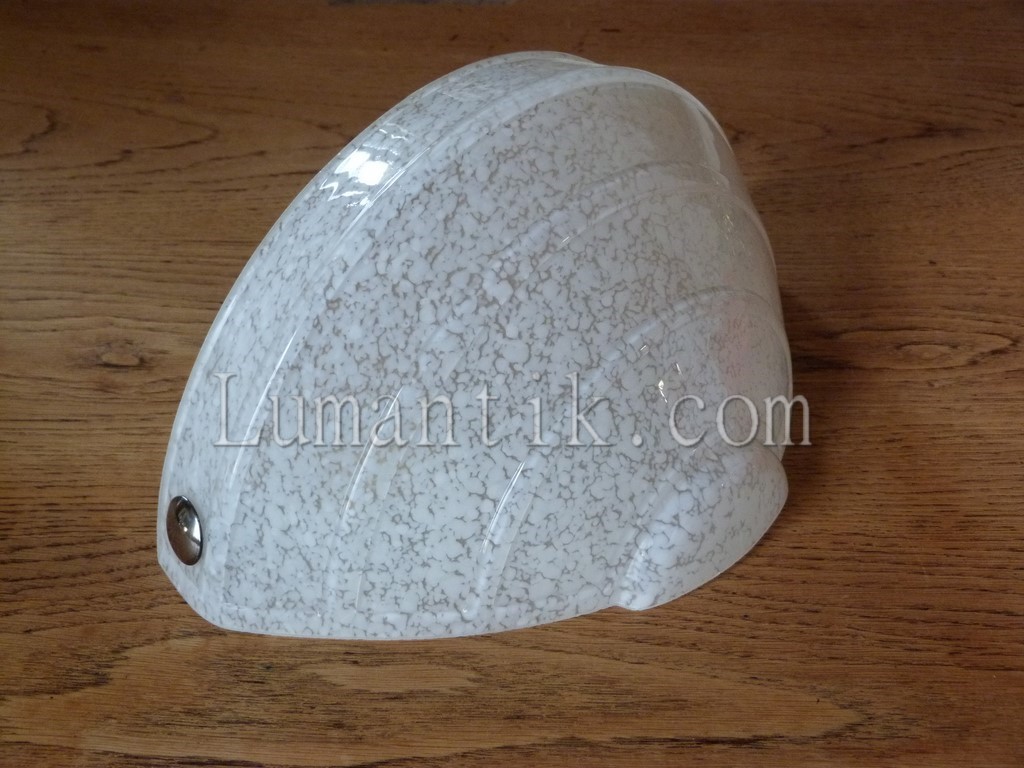 Applique verre moucheté blanc