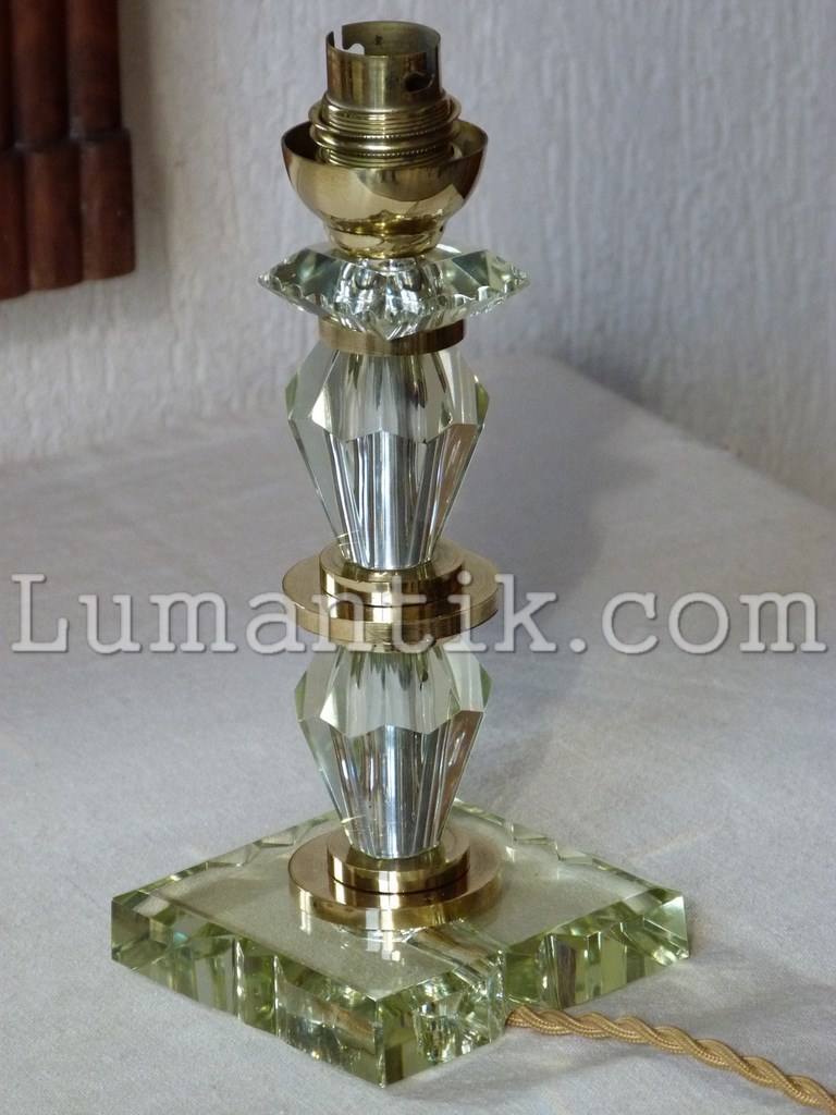 Lampe cristal et laiton