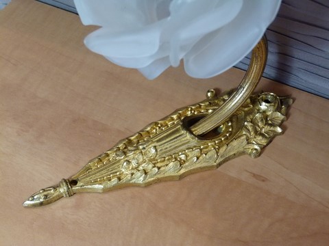 Applique ancienne bronze et tulipe forme de rose french touch