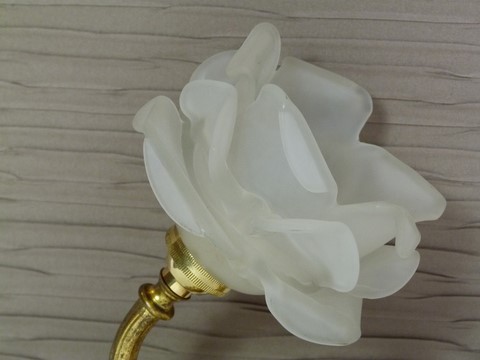 Applique ancienne bronze et tulipe forme de rose french touch