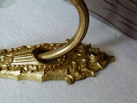 Applique ancienne bronze et tulipe forme de rose french touch