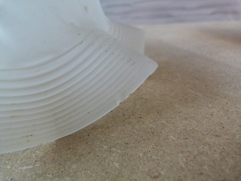 Applique ancienne laiton porcelaine tulipe fantaisie