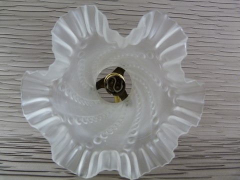 Applique murale ancienne col de cygne laiton et porcelaine tulipe fantaisie