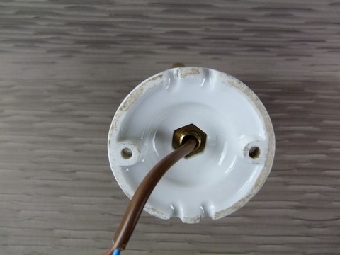 Applique murale ancienne col de cygne laiton et porcelaine tulipe fantaisie