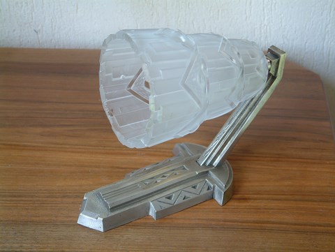 Applique nickelée art déco 