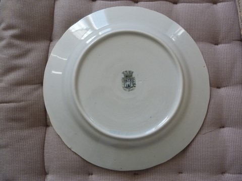 Lot 3 anciennes assiettes parlantes porcelaine Gien