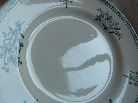 Lot 6 assiettes plates anciennes St Amand modèle 4003