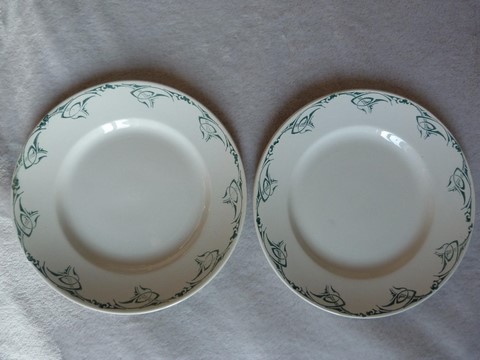 Assiettes anciennes lot 2 Moulin des Loups Hamage Moderne