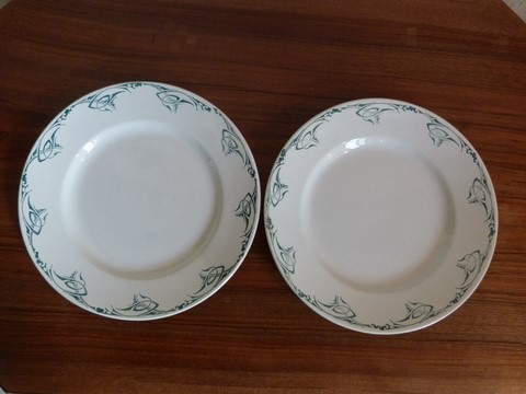 Assiettes anciennes lot 2 Moulin des Loups Hamage Moderne