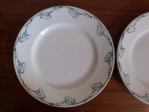 Assiettes anciennes lot 2 Moulin des Loups Hamage Moderne