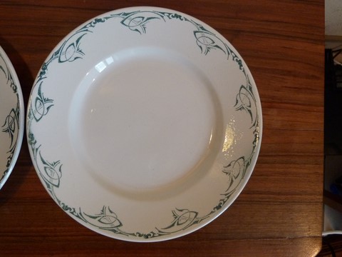 Assiettes anciennes lot 2 Moulin des Loups Hamage Moderne