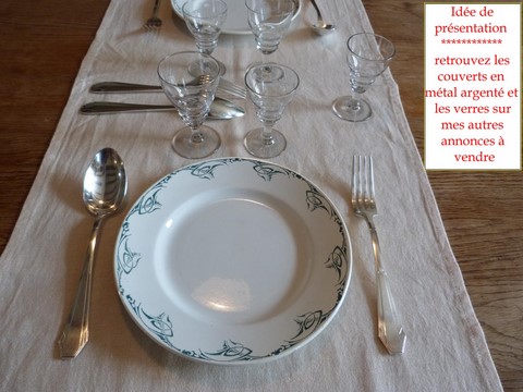 Assiettes anciennes lot 2 Moulin des Loups Hamage Moderne