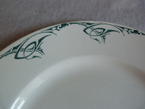 Assiettes anciennes lot 2 Moulin des Loups Hamage Moderne