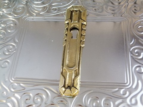 Entrée clé ancienne pour serrure bronze art déco