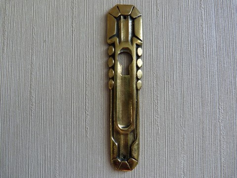 Entrée clé ancienne pour serrure bronze art déco