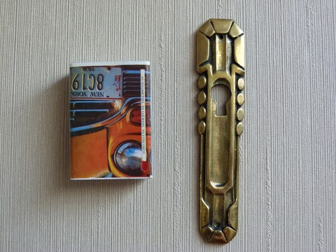 Entrée clé ancienne pour serrure bronze art déco