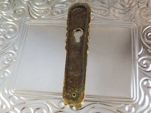 Entrée clé ancienne pour serrure bronze art déco