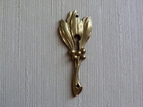 Entrée de clé pour serrure bronze Art Nouveau