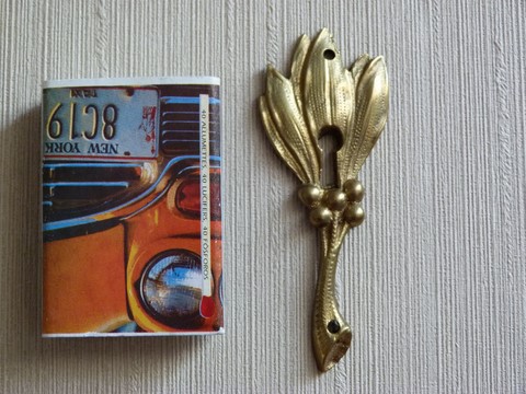 Entrée de clé pour serrure bronze Art Nouveau