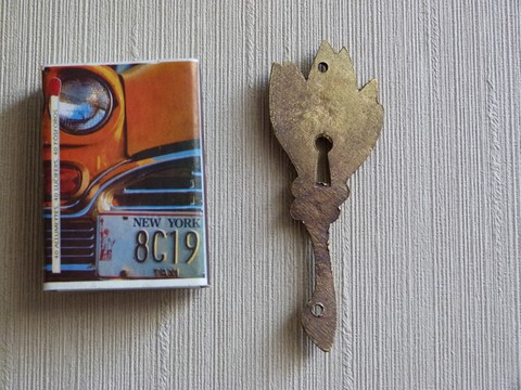 Entrée de clé pour serrure bronze Art Nouveau