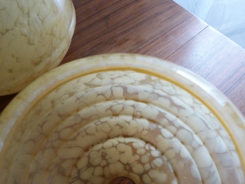 Globes anciens mouchetés clichy lot 3