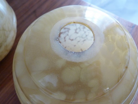 Globes anciens mouchetés clichy lot 3