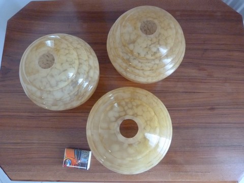 Globes anciens mouchetés clichy lot 3