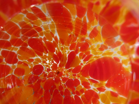 Globe ancien conique année 60-70 multicolore