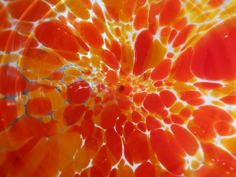 Globe ancien conique année 60-70 multicolore