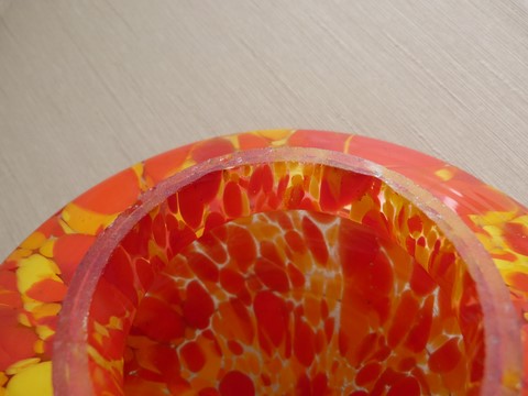 Globe ancien conique année 60-70 multicolore