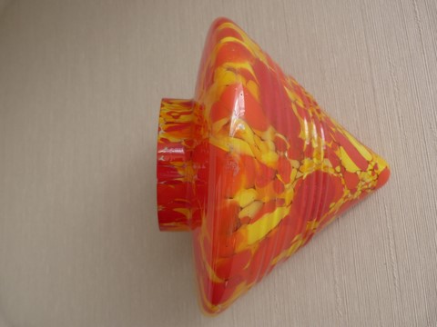 Globe ancien conique année 60-70 multicolore