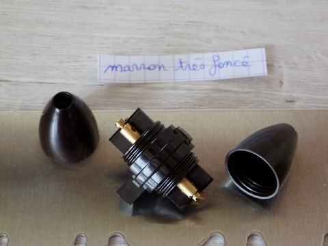 interrupteur olive bakélite marron