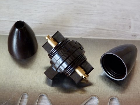 interrupteur olive bakélite marron