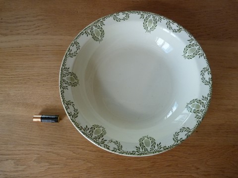 Ancien plat creux service U et C Sarreguemines Arcole XIX XXème