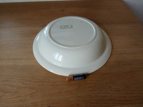 Ancien plat creux service U et C Sarreguemines Arcole XIX XXème