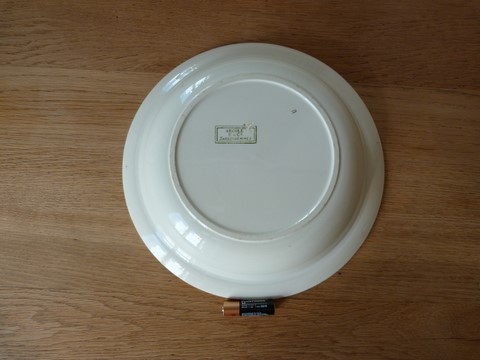 Ancien plat creux service U et C Sarreguemines Arcole XIX XXème