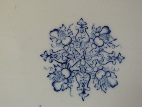 Ancien grand plat ovale LG faÏence Clairefontaine XIX ème