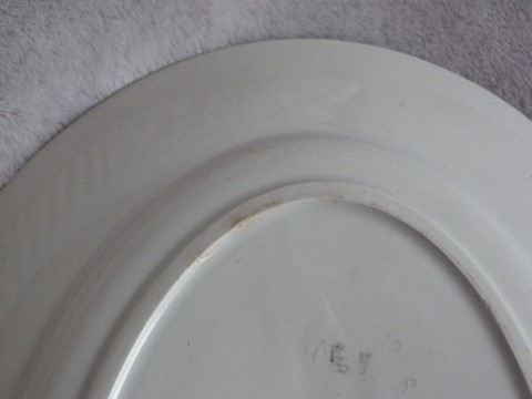 Grand plat ancien ovale Ceranord St Amand N°419 long 34,5 cm