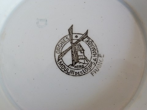 Plat à gâteau serviteur porte mendiants Moulin des Loups Orchies Trèfle