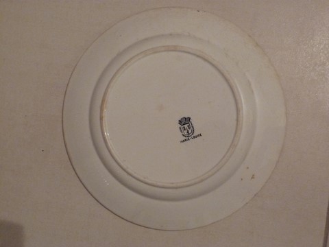 Ancien plat service rond St Amand et Hamage Nord Marie-Louise