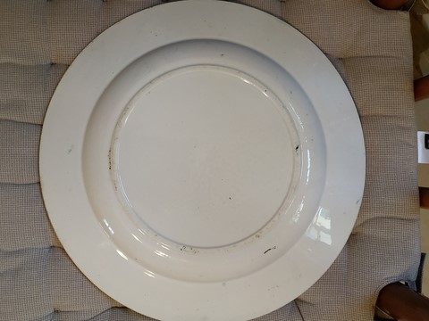 Grand plat ancien St Amand Lebacqz et Bouchart 1900