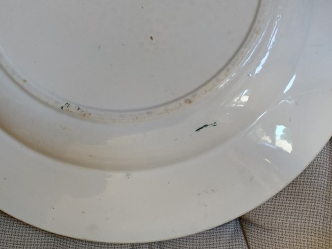 Grand plat ancien St Amand Lebacqz et Bouchart 1900