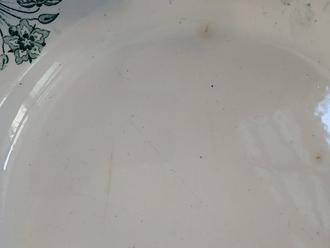 Grand plat ancien St Amand Lebacqz et Bouchart 1900