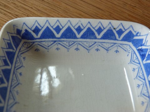 Porte peigne ancien Digoin Sarreguemines fin XIXè