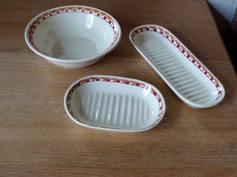 Lot porte savon et porte peigne ancien Céranord St Amand