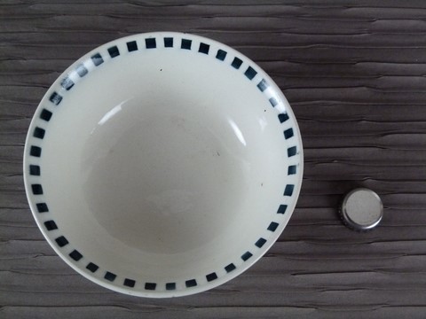 Ancien porte éponge bol à barbe céramique