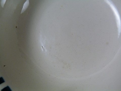 Ancien porte éponge bol à barbe céramique