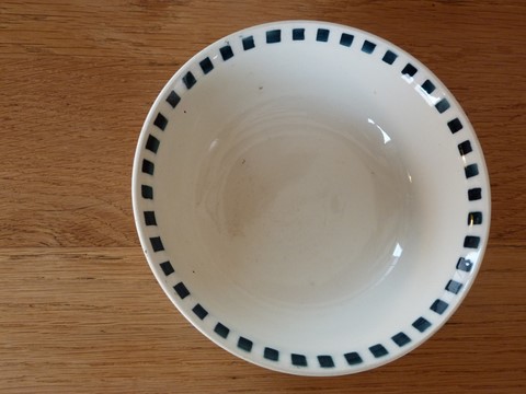 Ancien porte éponge bol à barbe céramique